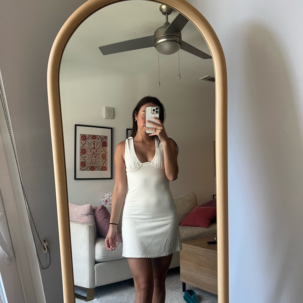Oh Polly Cream Mini Dress